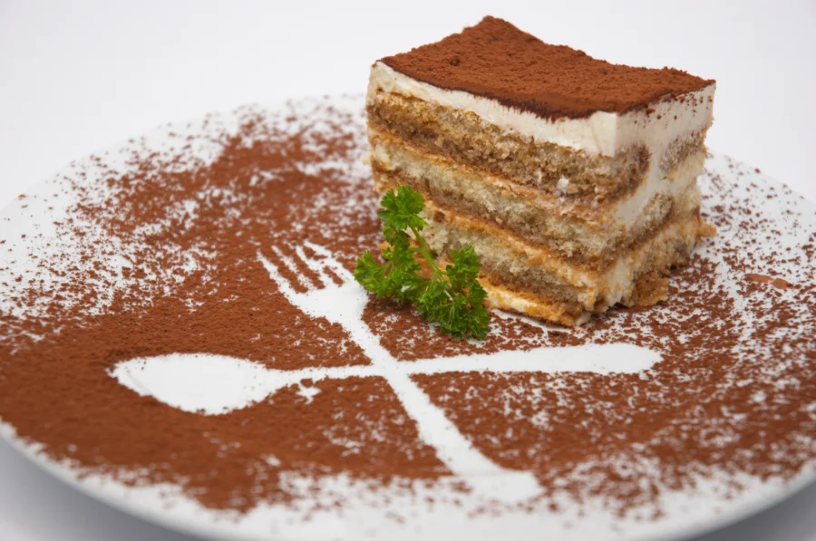 Echte Italiaanse gerechten tiramisu