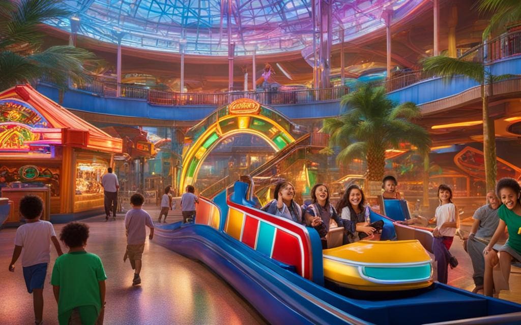 Binnen pretpark
