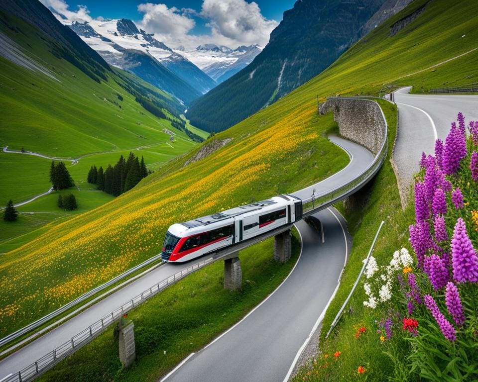 De Großglockner Hochalpenstraße in de Oostenrijkse Alpen