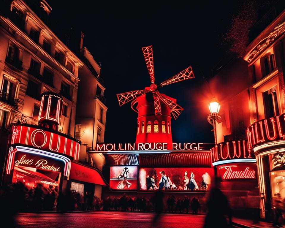 Frankrijk: Een show bekijken in het Moulin Rouge in Parijs.