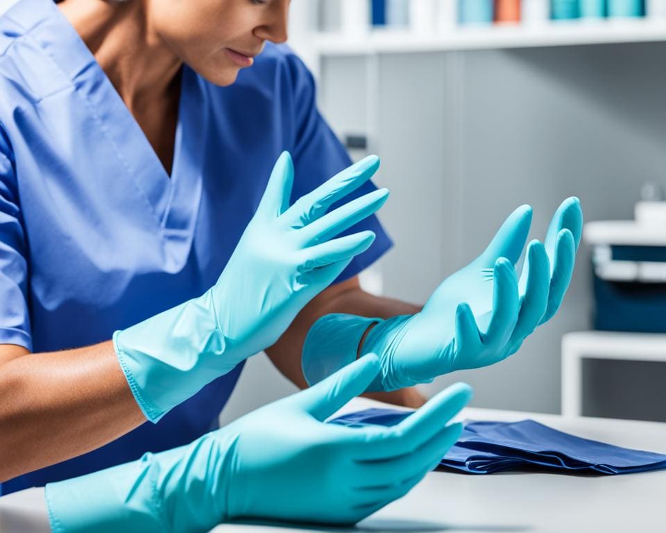 Verbeterd comfort en pasvorm van nitril handschoenen