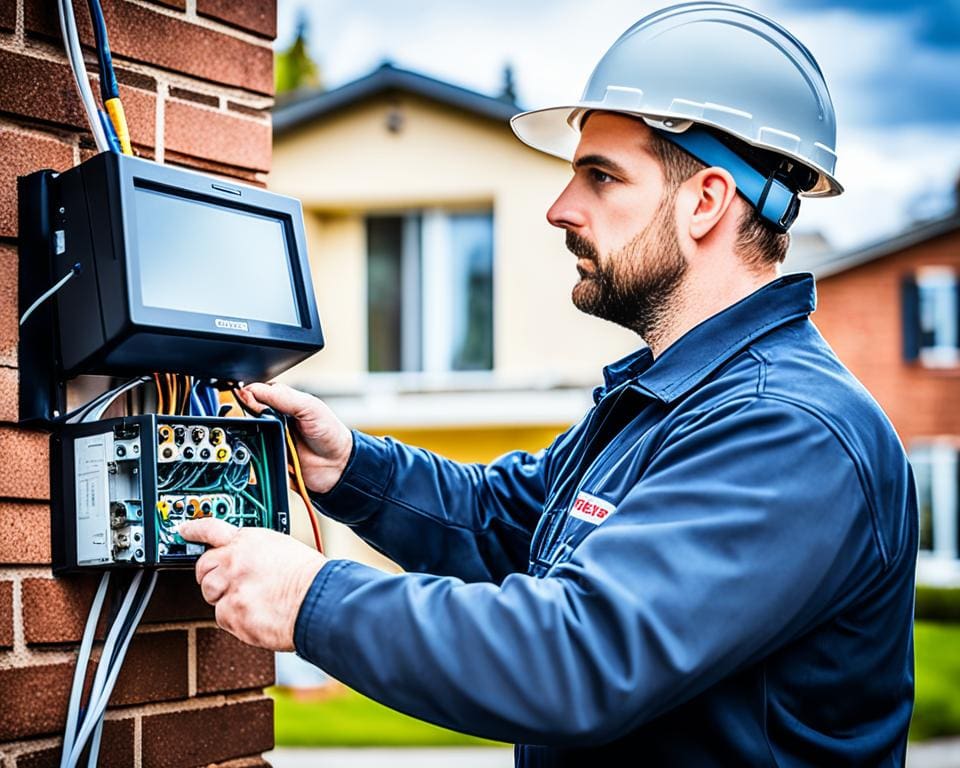 bekabelde camera's installatie