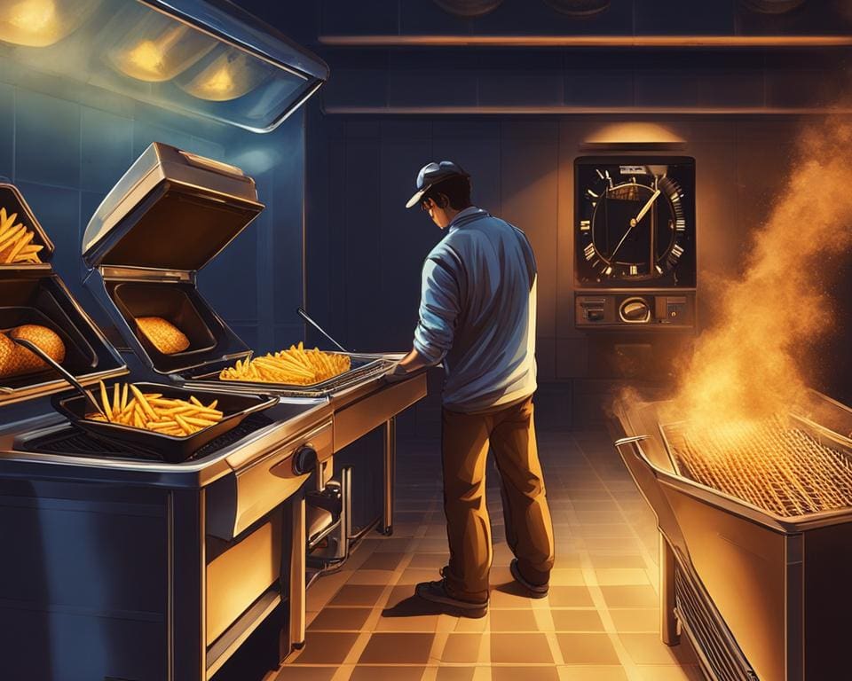 hoe lang frieten bakken