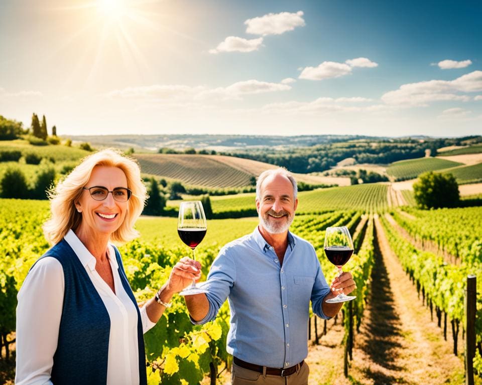 Ga op wijnproeverij in de Bordeaux-regio, Frankrijk, opnieuw