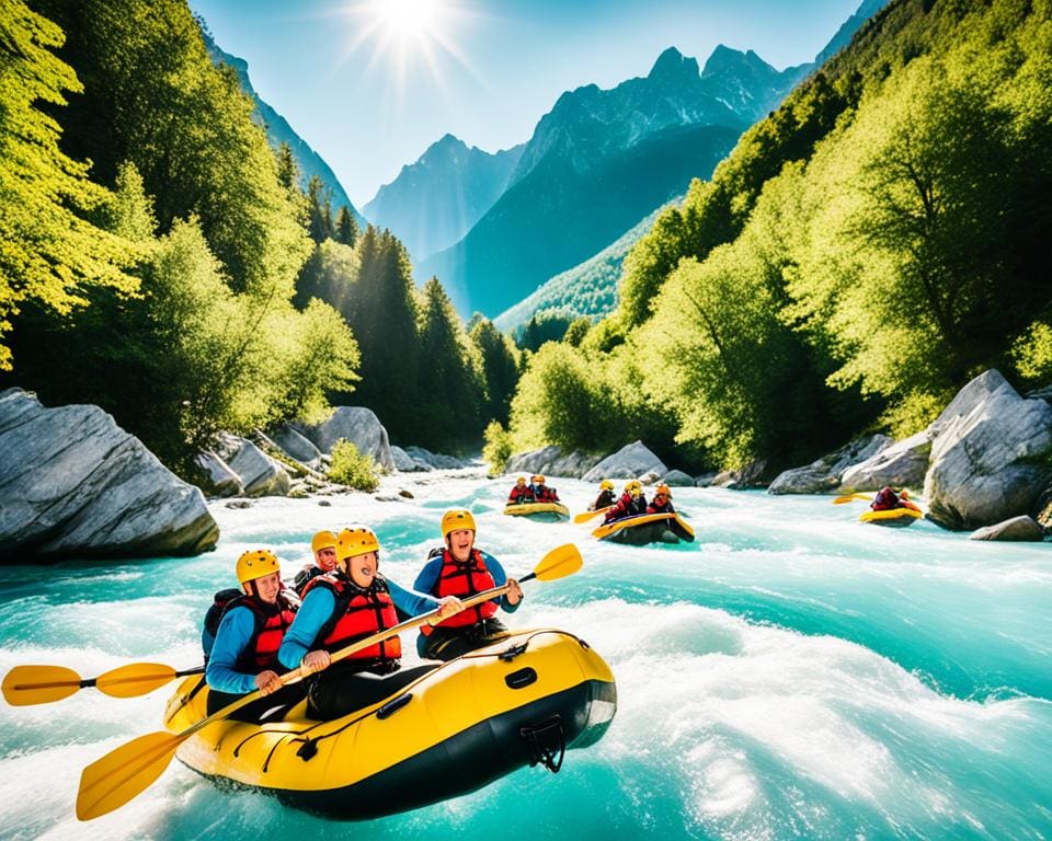 Ga wildwaterraften in de Soca-vallei, Slovenië