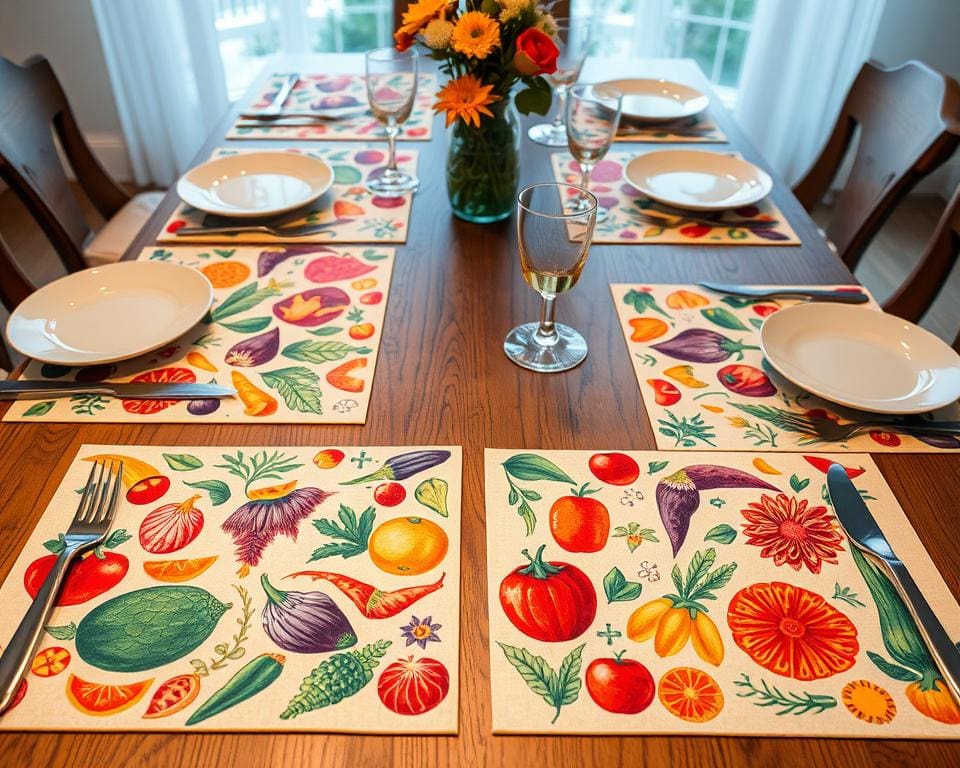 Creatieve placemats die elke maaltijd opfleuren