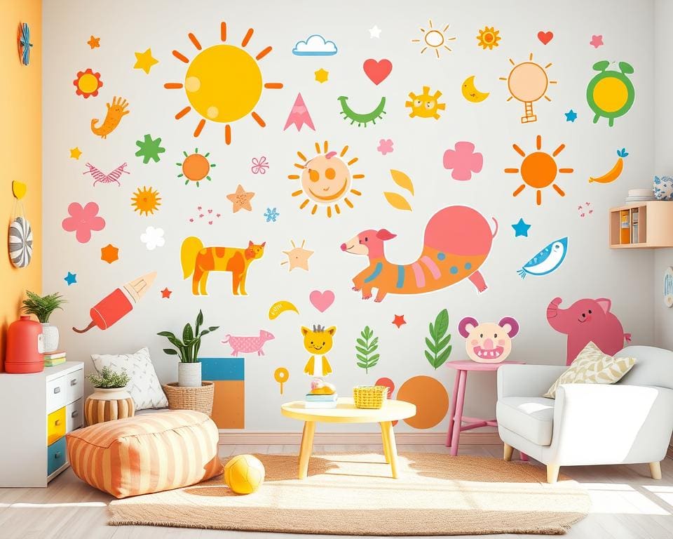 Creatieve wandstickers voor een speelse inrichting