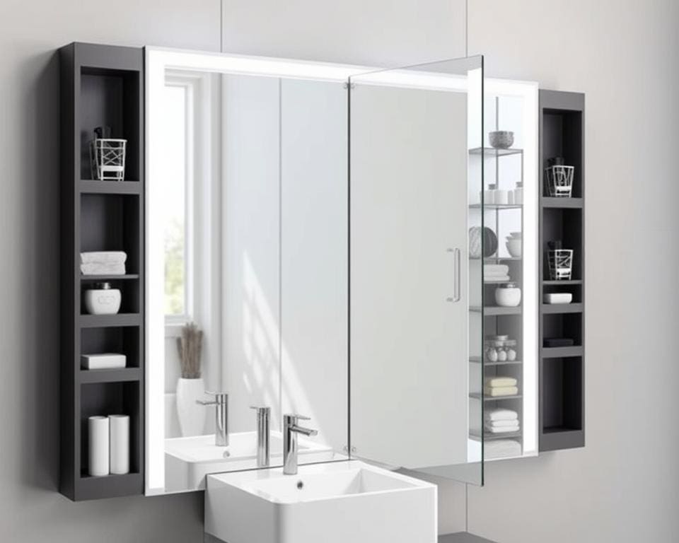 Multifunctionele spiegels met opbergvakken