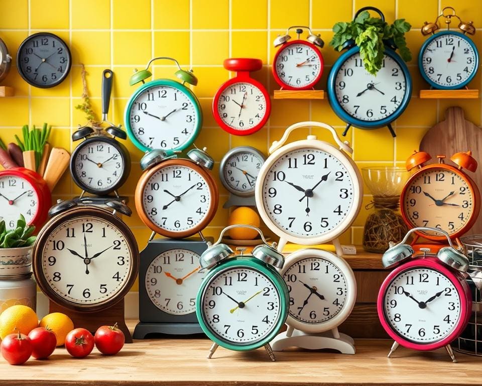 Originele keukenklokken die de tijd opfleuren