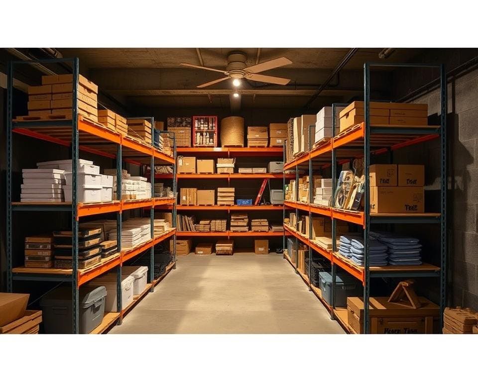 Praktische opbergrekken voor in de kelder