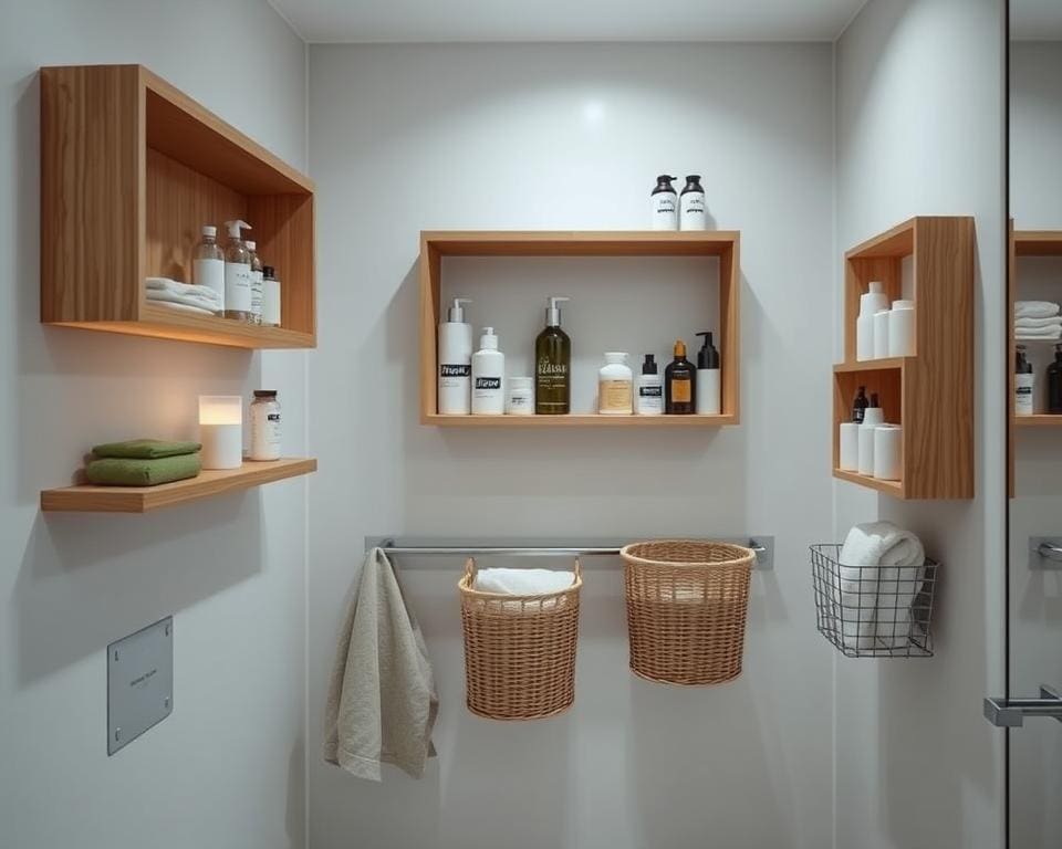 Praktische wandorganizers voor een nette badkamer