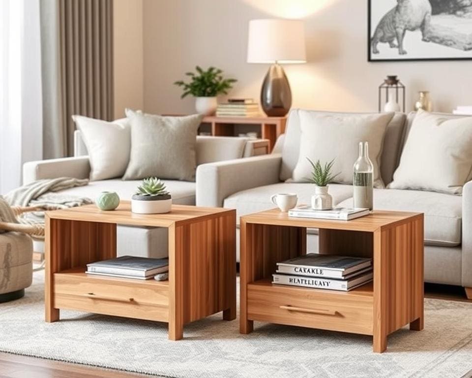 Ruimtebesparende bijzettafels