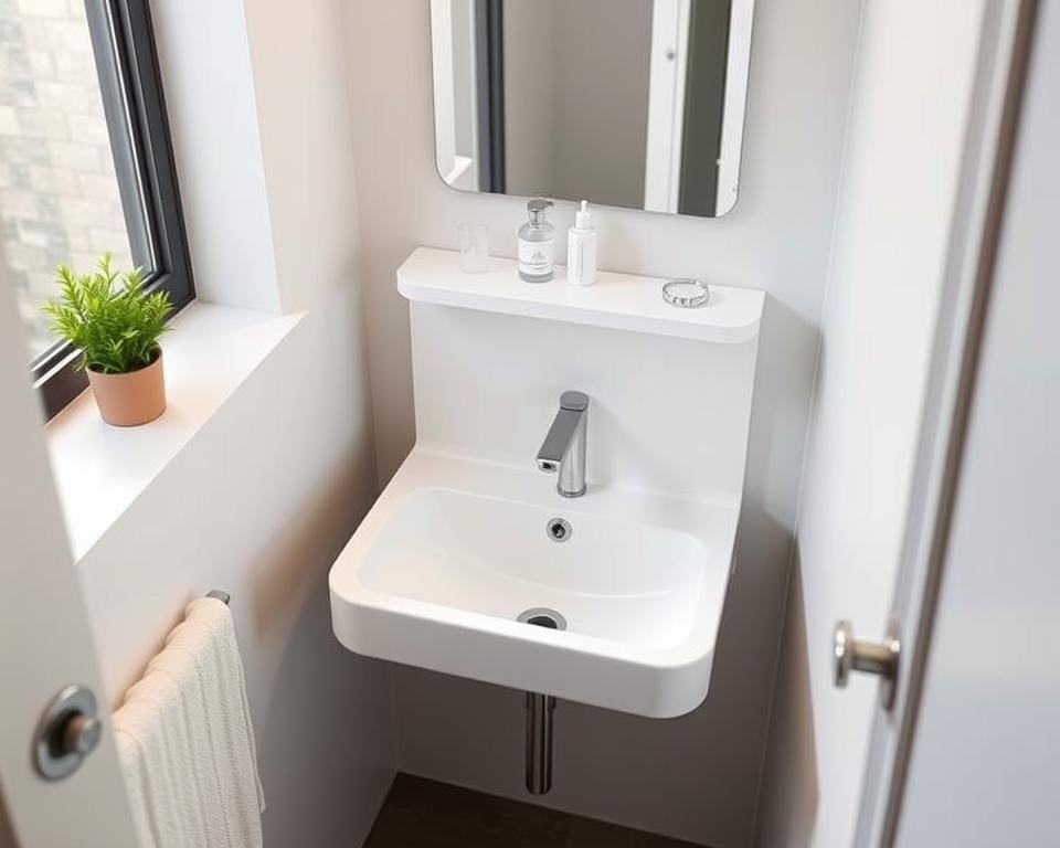 Ruimtebesparende wastafels