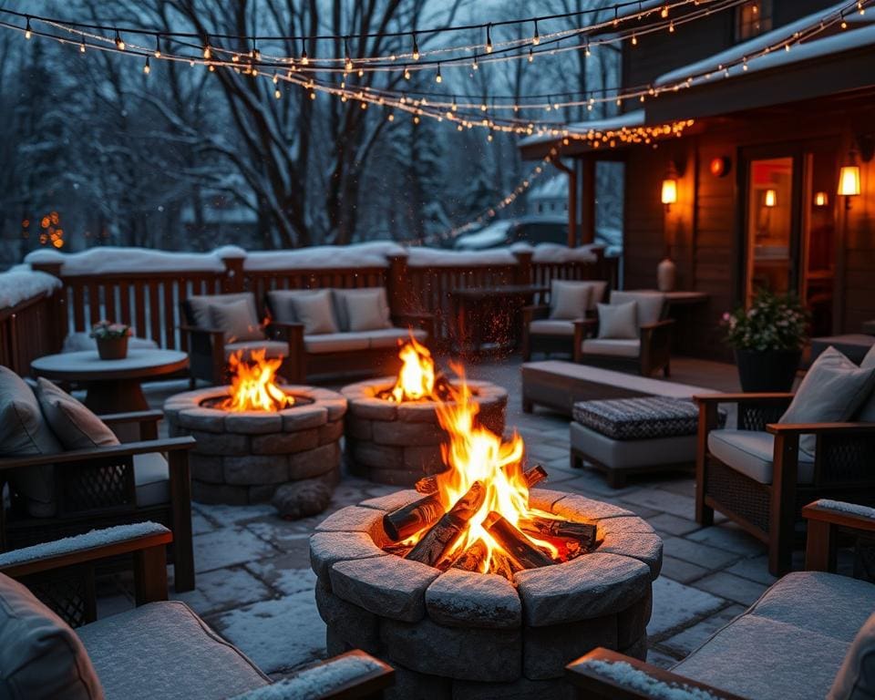 Sfeervolle vuurkorven voor winteravonden buiten