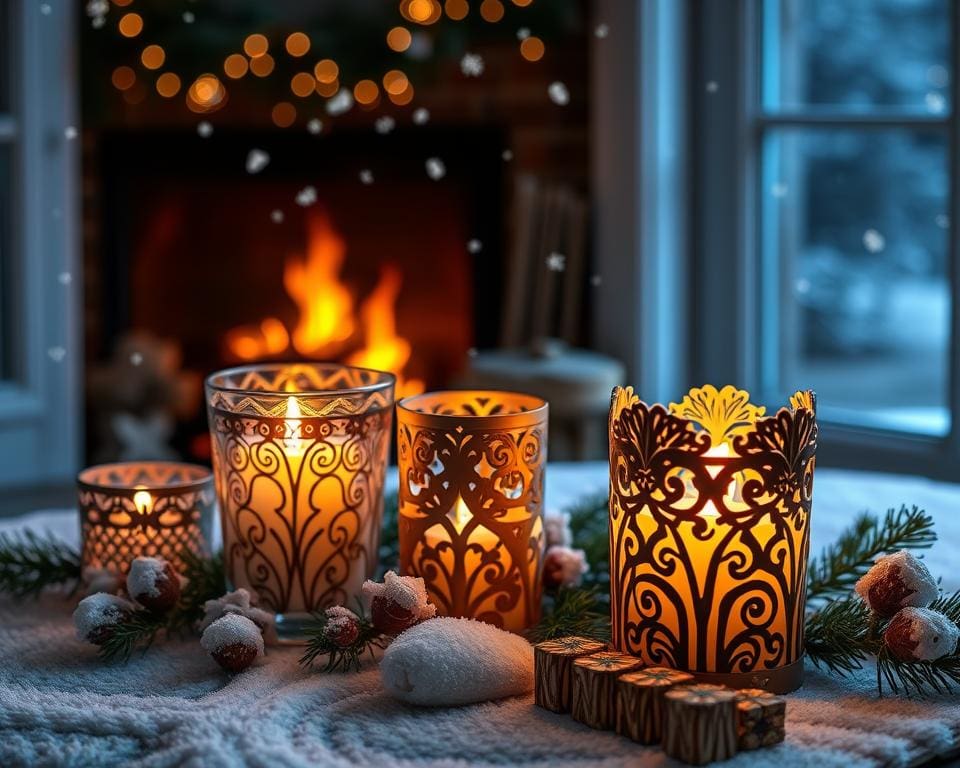 Sfeervolle waxinelichthouders voor winteravonden