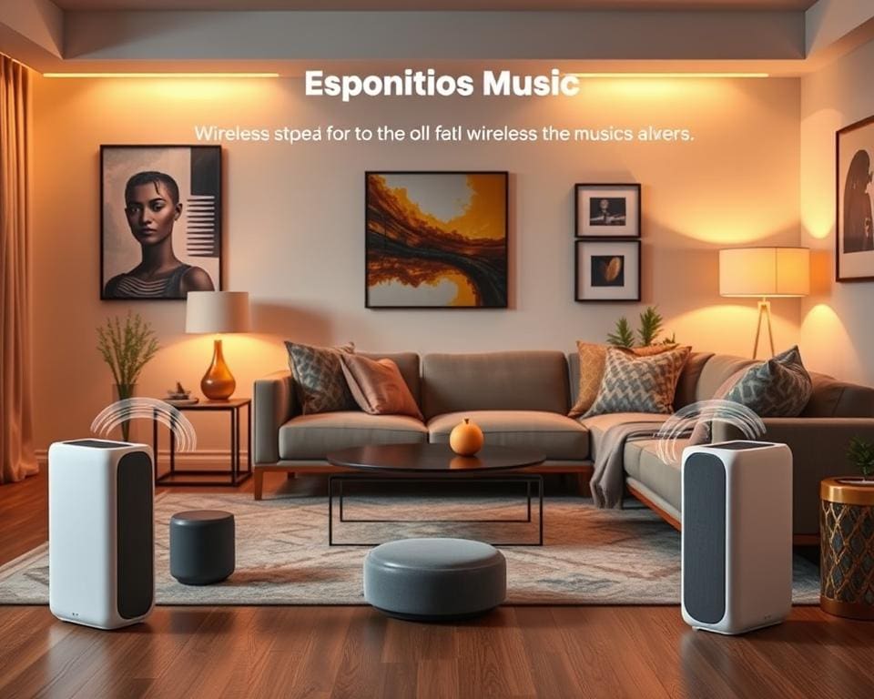 Slimme luidsprekers voor draadloze muziek in huis