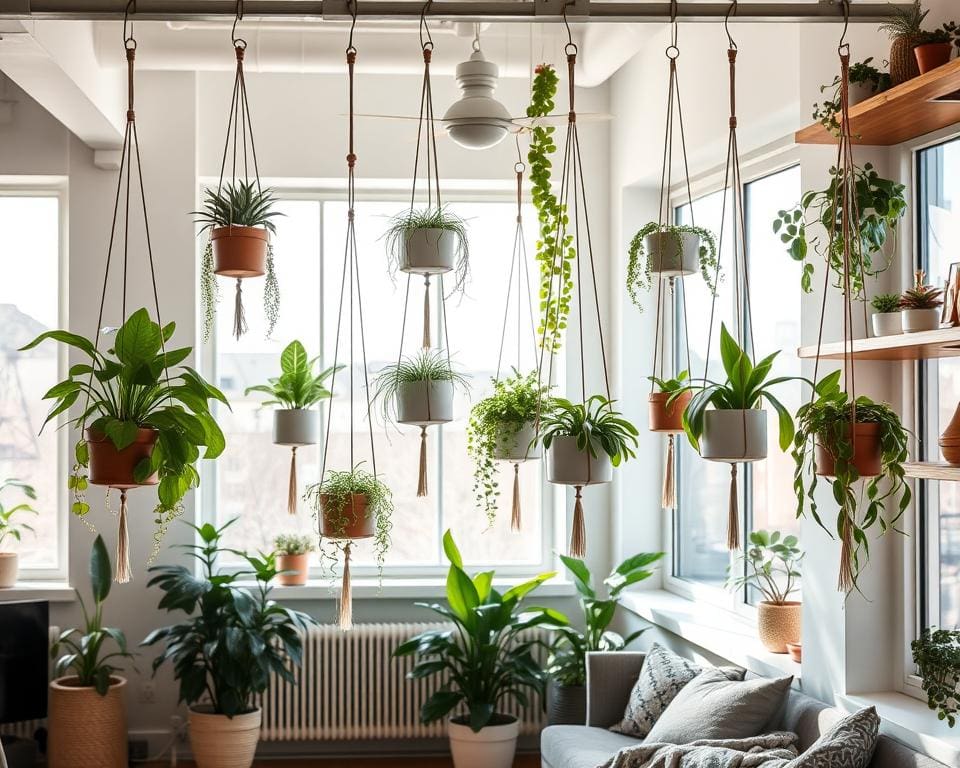 Stijlvolle plantenhangers voor een groen interieur