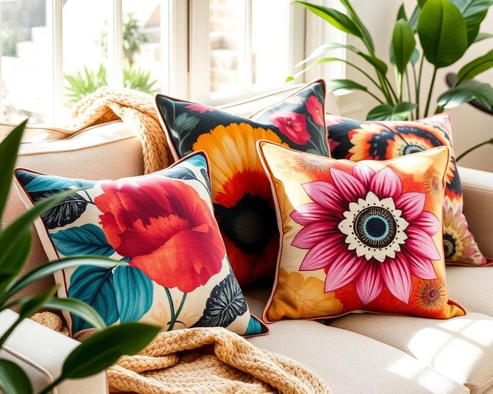 kussens met lokale kunst