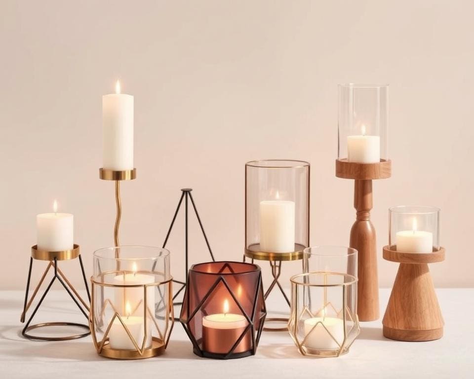unieke kaarsenhouders met moderne designs