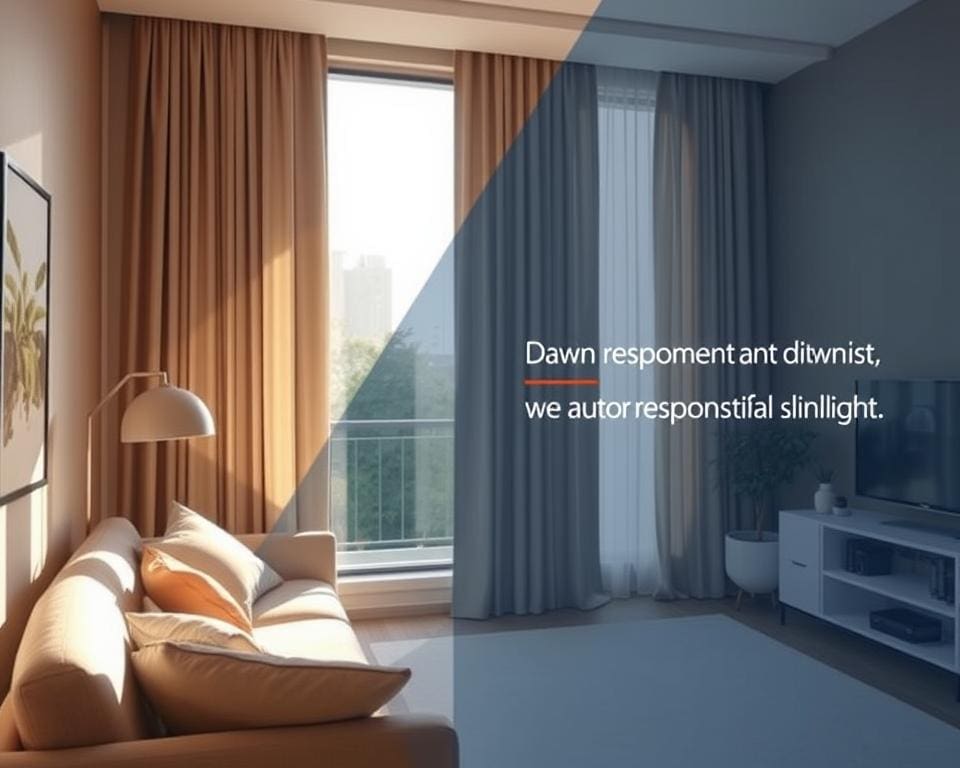 zonlichtgestuurde gordijnen