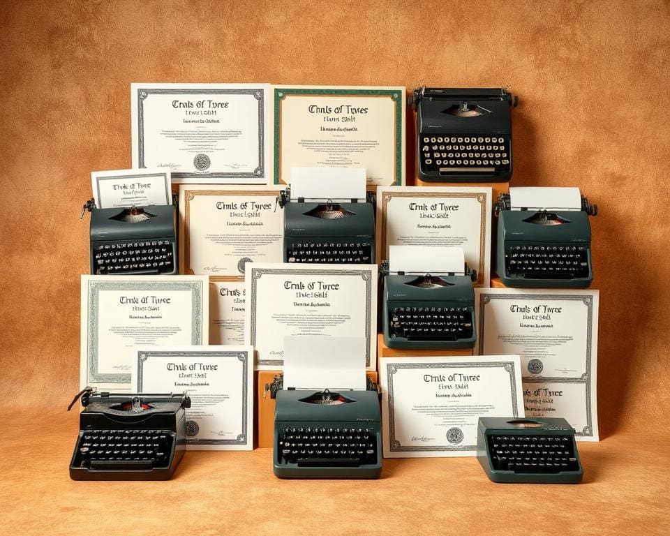 verschillende typediploma's