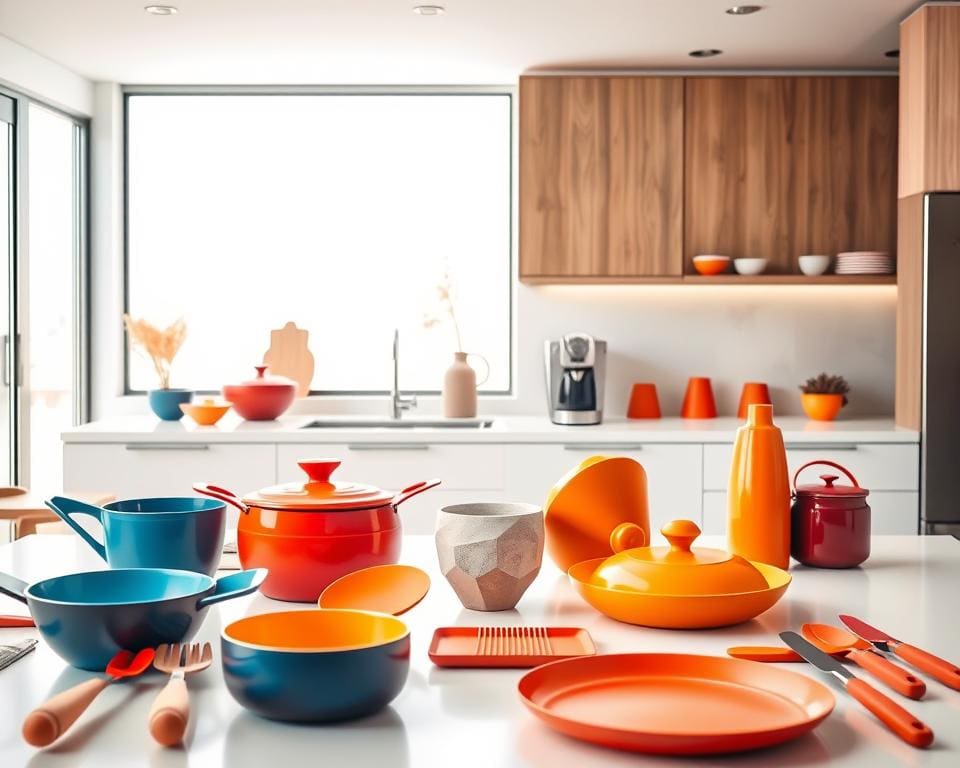 Wat zijn hippe kleuren voor keukenaccessoires?