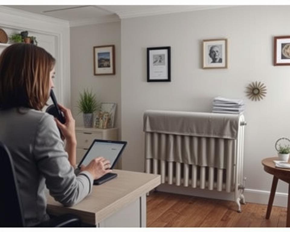 afspraak maken voor opmeten van radiatorbekleding