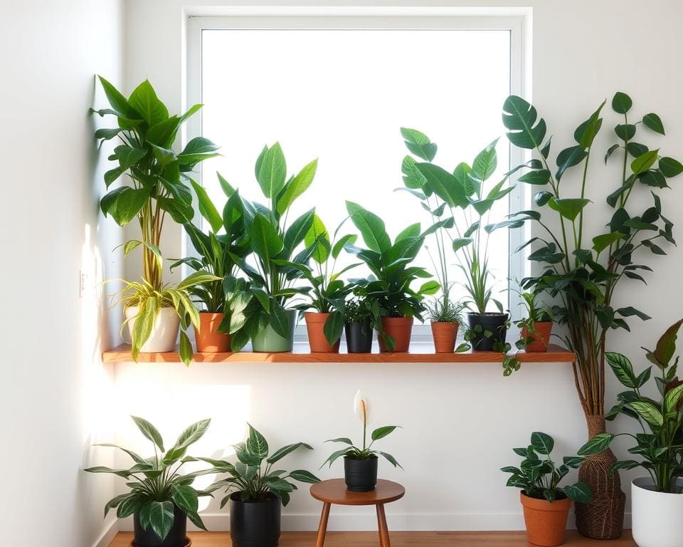 kamerplanten weinig licht