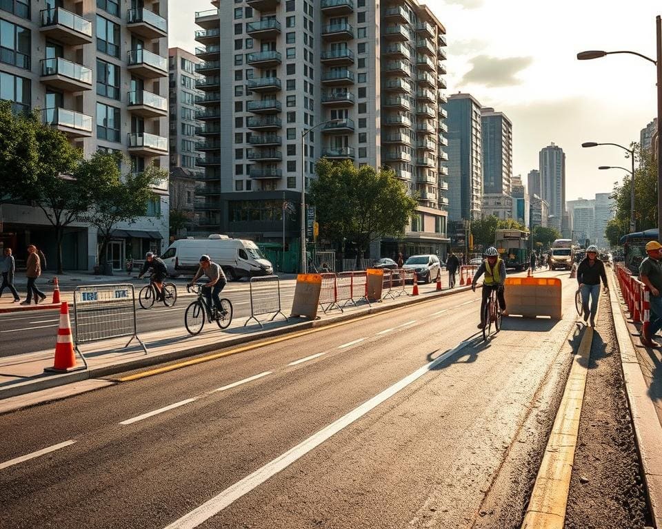Hoe leg je een nieuw fietspad aan in bebouwd gebied?