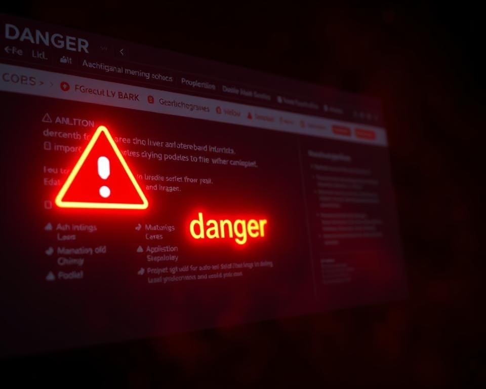 risico's onveilige website