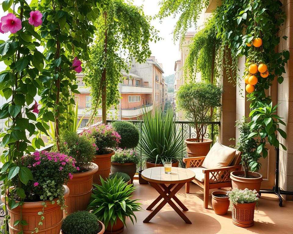 Balkonbegroeiing voor privacy en gezelligheid