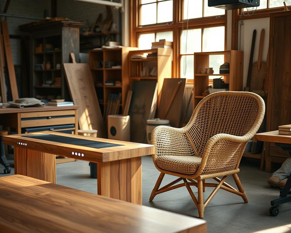 Welke meubels combineren technologie en ambacht?