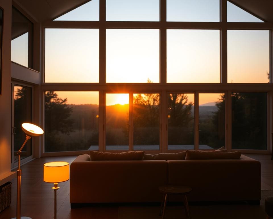 Welke verlichting volgt de stand van de zon?