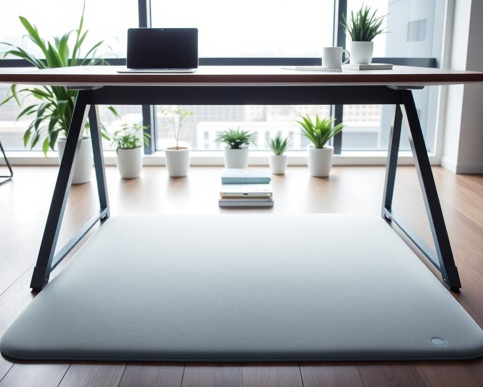 Wat maakt een goede bureaumat comfortabel werken?